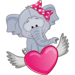Autocollant éléphant Mignon Cur