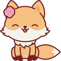 Autocollant Renard Kawai Mignon 5