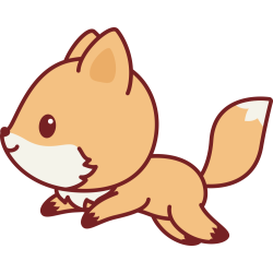 Autocollant Renard Kawai Mignon 7