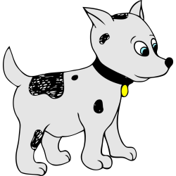 Autocollant Chien Collier Enfant