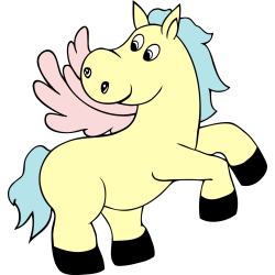 Autocollant Cheval Ailes Enfant