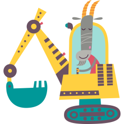 Autocollant Tracteur Bouc Enfant