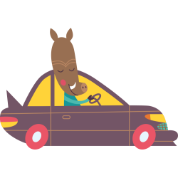 Autocollant Voiture Sanglier Enfant