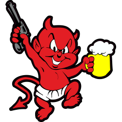 autocollant petit diable