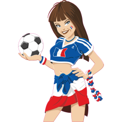 Sticker foot Euro 2008 france