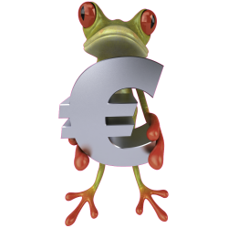 Autocollant Grenouille Euro