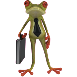 Autocollant Grenouille Homme d'affaire