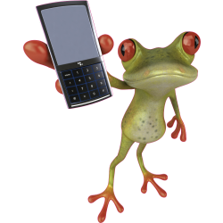 Autocollant Grenouille Telephone