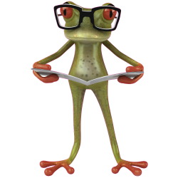 Autocollant Grenouille intello