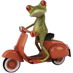 Autocollant Grenouille Vespa
