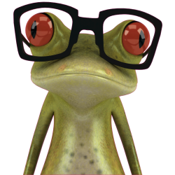 Autocollant Grenouille a Lunette