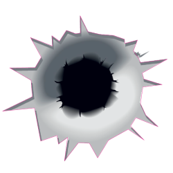 Autocollant Impact de balle