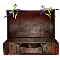 Stickers enfants Coffre bois