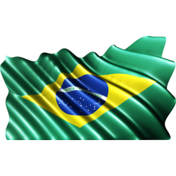 Autocollant Drapeau Brezil