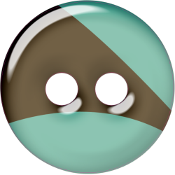 Stickers enfants Bouton turquoise et marron