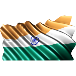 Autocollant Drapeau Inde