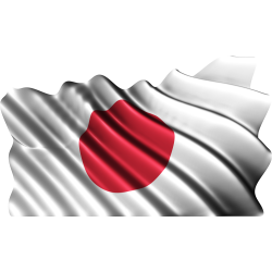 Autocollant Drapeau Japon