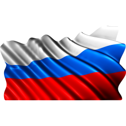 Autocollant Drapeau Russie