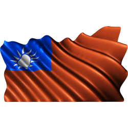 Autocollant Drapeau Taiwan