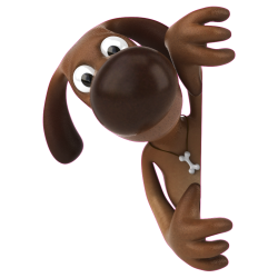 Autocollant Chien Rigolo