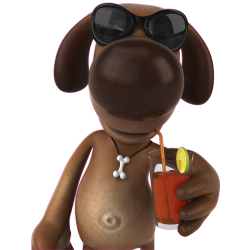 Autocollant Chien Rigolo