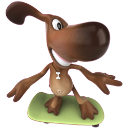 Autocollant Chien Rigolo