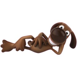 Autocollant Chien Rigolo