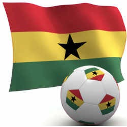 Autocollant Ghana foot