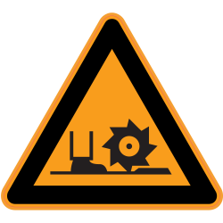 Panneau Danger Coupure par fraise