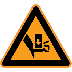 Panneau Danger Risque d'écrasement des mains