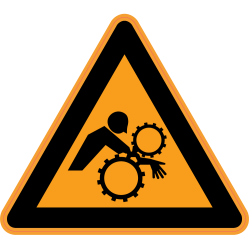 Panneau Danger Risque de blessure des bras