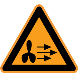 Panneau Danger Vent fort