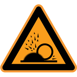 Panneau Danger Projection de particules