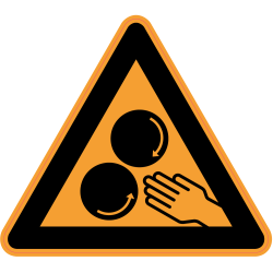 Panneau Danger Cylindres rotatifs