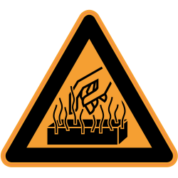 Panneau Danger Pièces très chaudes