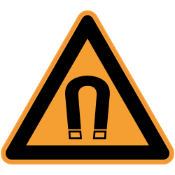Panneau Danger Champs magnétique