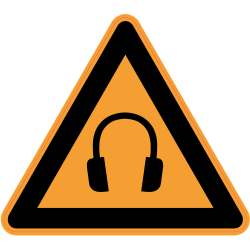 Panneau Danger Port du casque anti-bruit obligatoire
