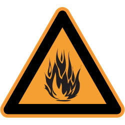 Panneau Danger Matériaux inflammables