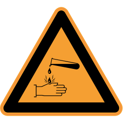 Panneau Danger Produits corrosifs 2