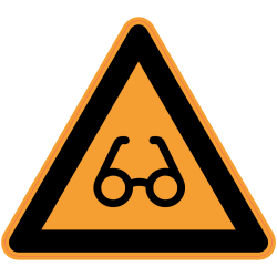 Panneau Danger Port de lunettes de sécurité obligatoire