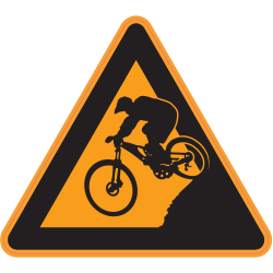 Panneau Danger Vélo Cross