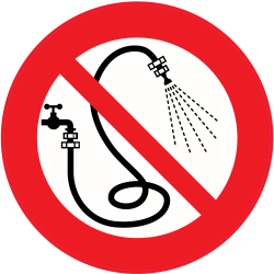 Panneau Interdiction d'arroser