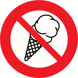 Panneau Interdiction Glace interdite