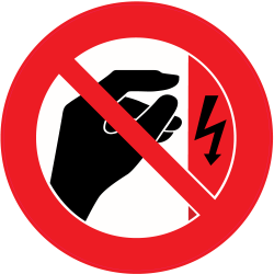 Panneau Interdiction de toucher Choc électrique