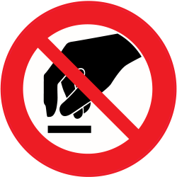 Panneau Interdiction de toucher
