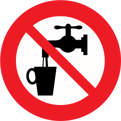 Panneau Interdiction de boire Eau non potable
