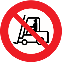 Panneau Interdiction aux chariots élévateurs