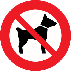 Panneau Interdiction Chien