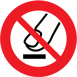 Panneau Interdiction d'appuyer