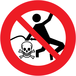 Panneau Interdiction Danger de mort